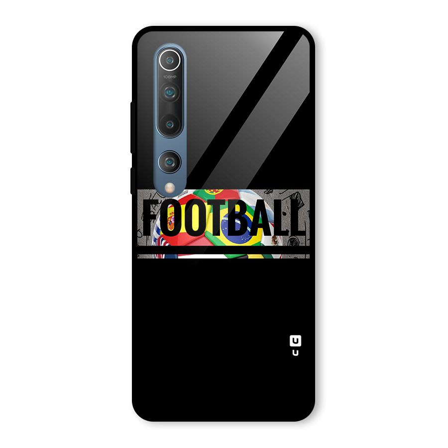 Football Typography Glass Back Case for Mi 10