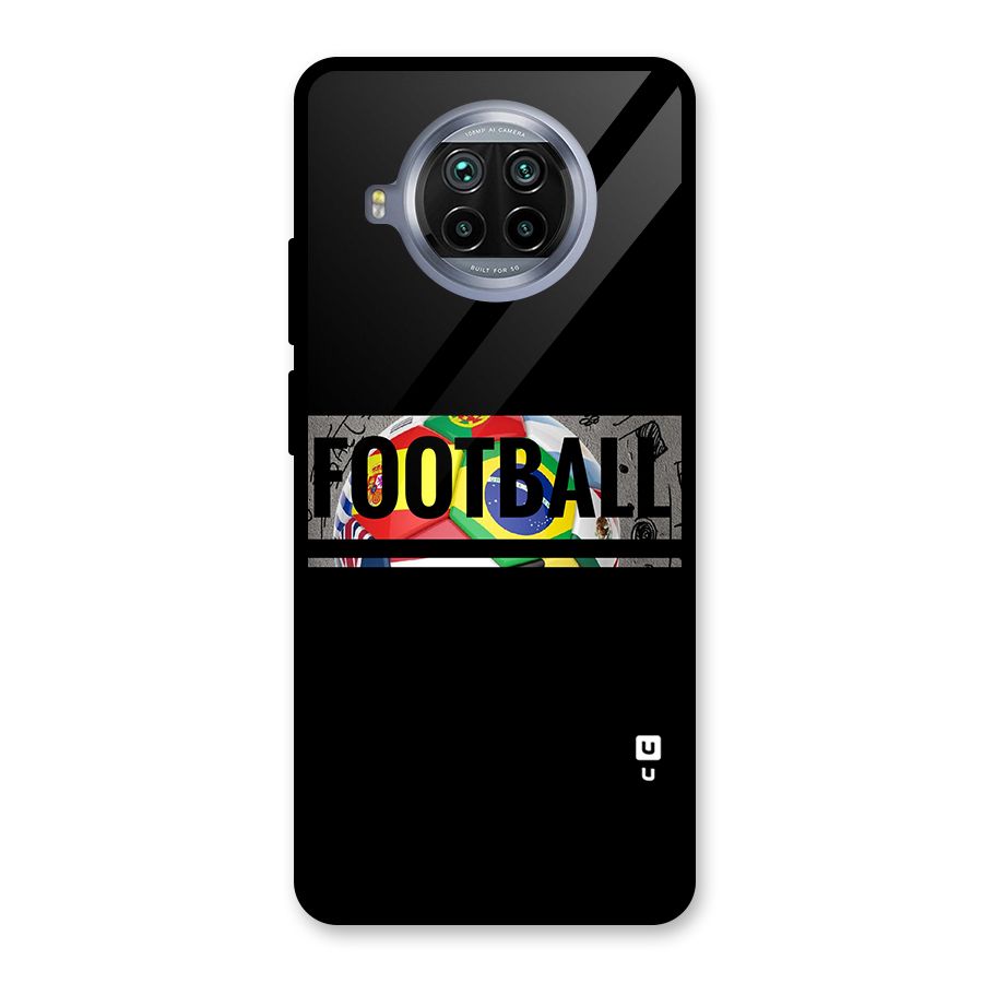 Football Typography Glass Back Case for Mi 10i