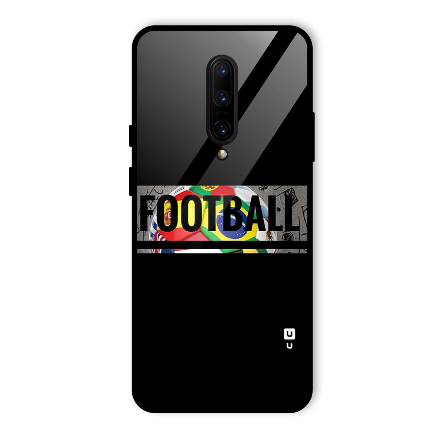 Football Typography Glass Back Case for OnePlus 7 Pro