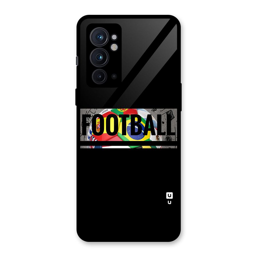 Football Typography Glass Back Case for OnePlus 9RT 5G