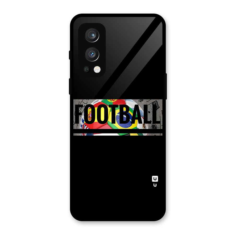 Football Typography Glass Back Case for OnePlus Nord 2 5G