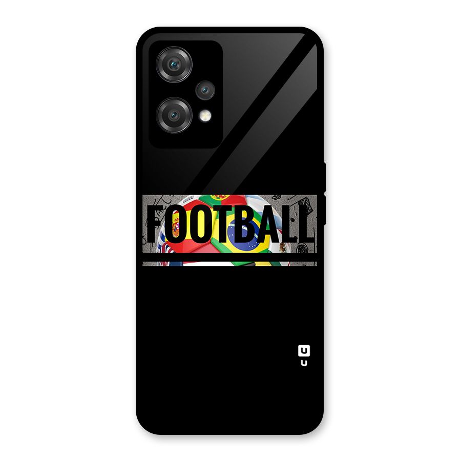 Football Typography Glass Back Case for OnePlus Nord CE 2 Lite 5G