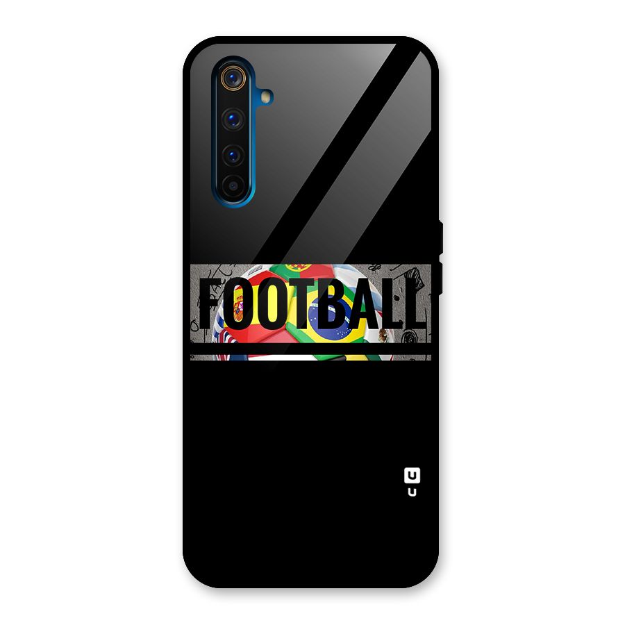 Football Typography Glass Back Case for Realme 6 Pro