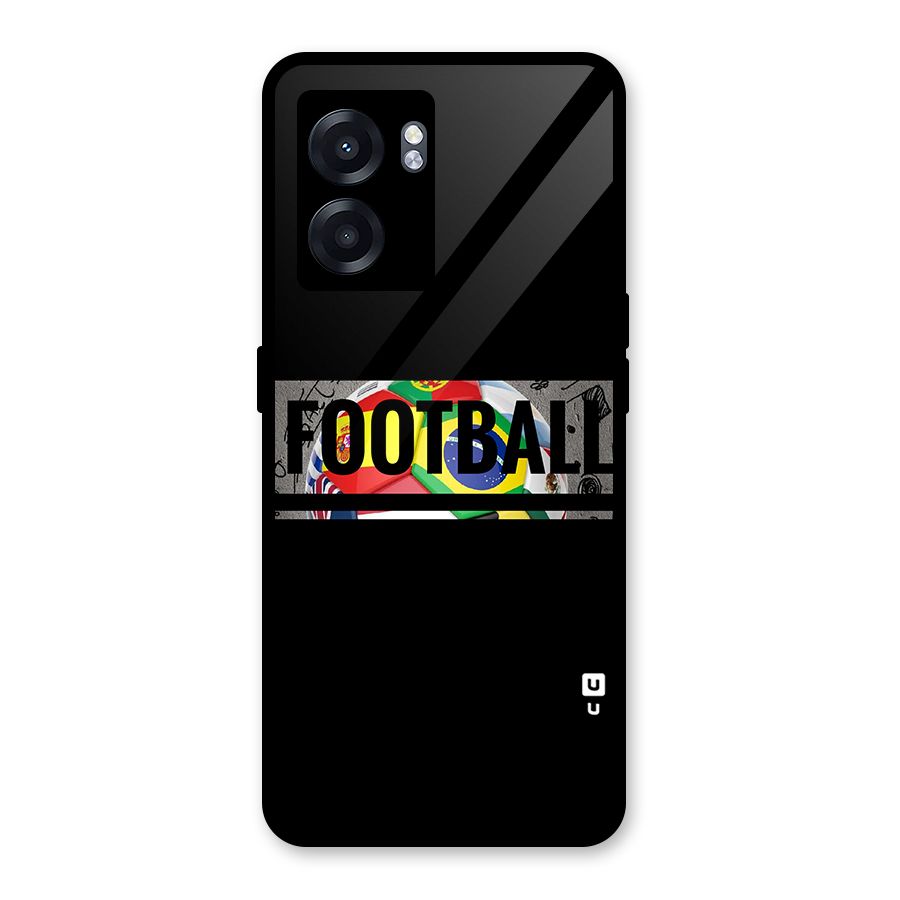 Football Typography Glass Back Case for Realme Narzo 50 5G