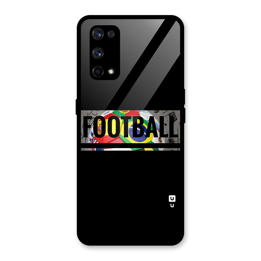 Football Typography Glass Back Case for Realme X7 Pro
