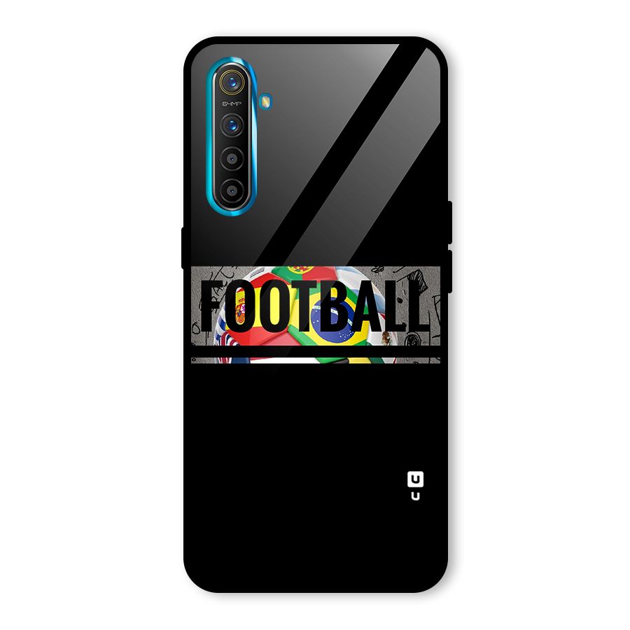 Football Typography Glass Back Case for Realme XT
