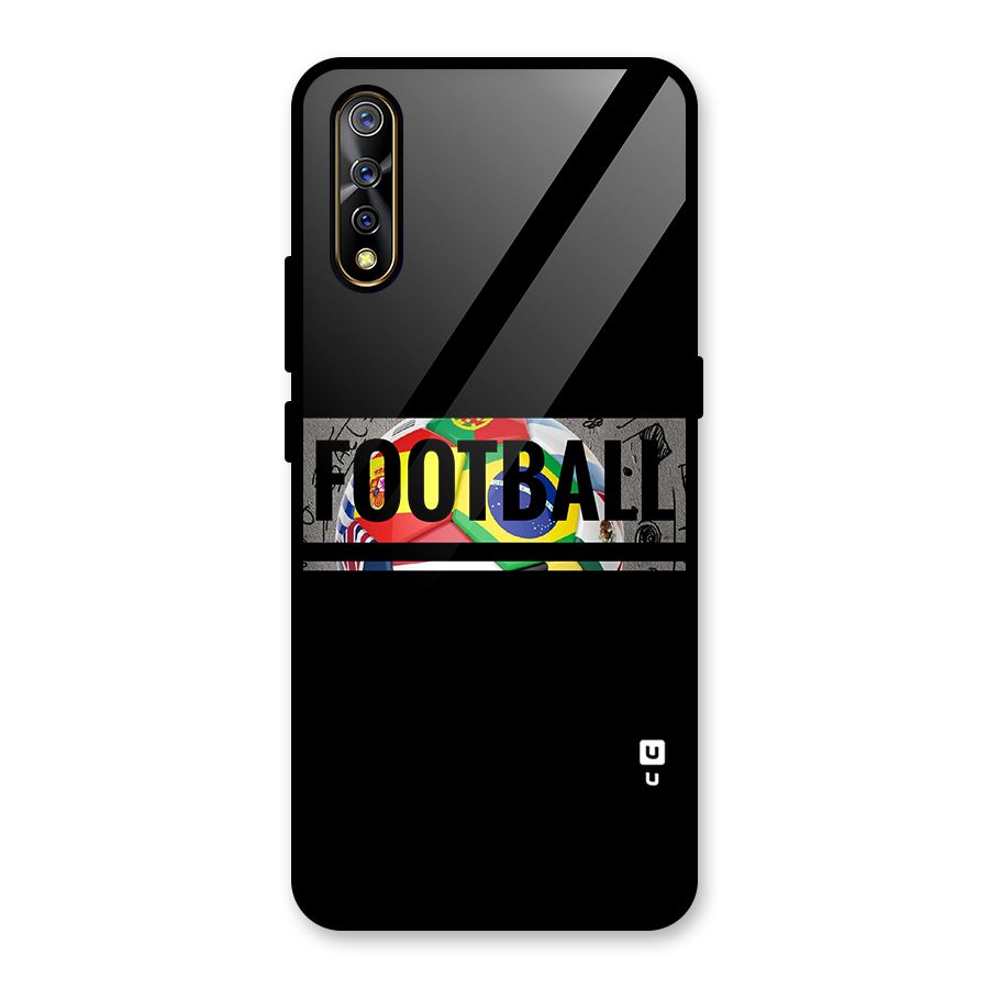 Football Typography Glass Back Case for Vivo S1