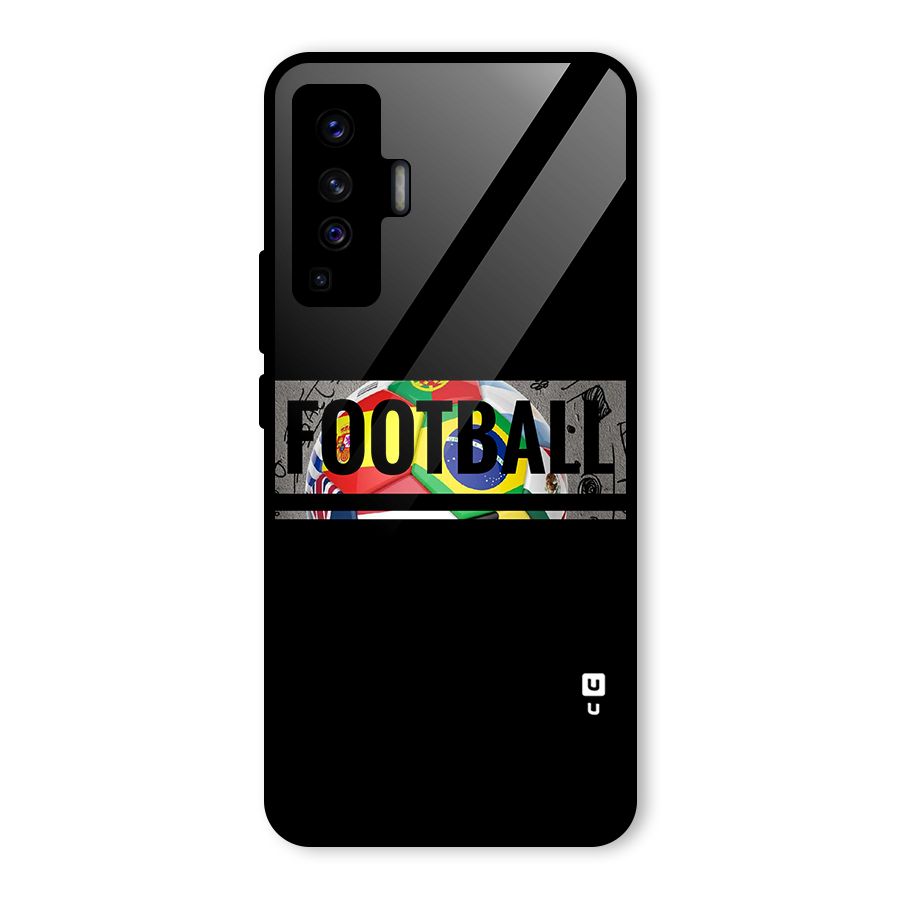 Football Typography Glass Back Case for Vivo X50