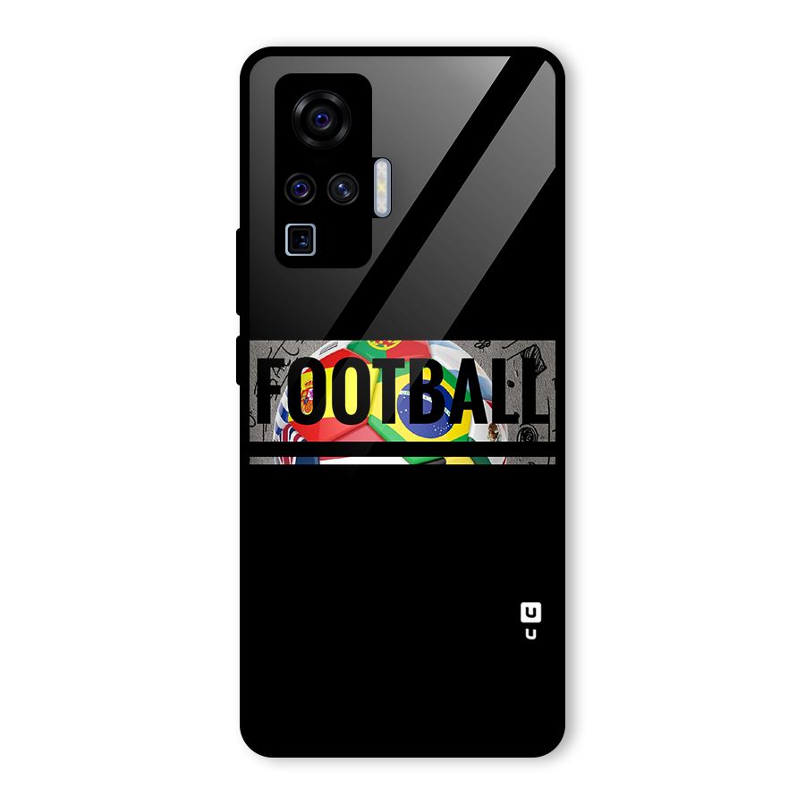 Football Typography Glass Back Case for Vivo X50 Pro