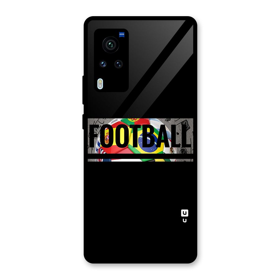 Football Typography Glass Back Case for Vivo X60 Pro