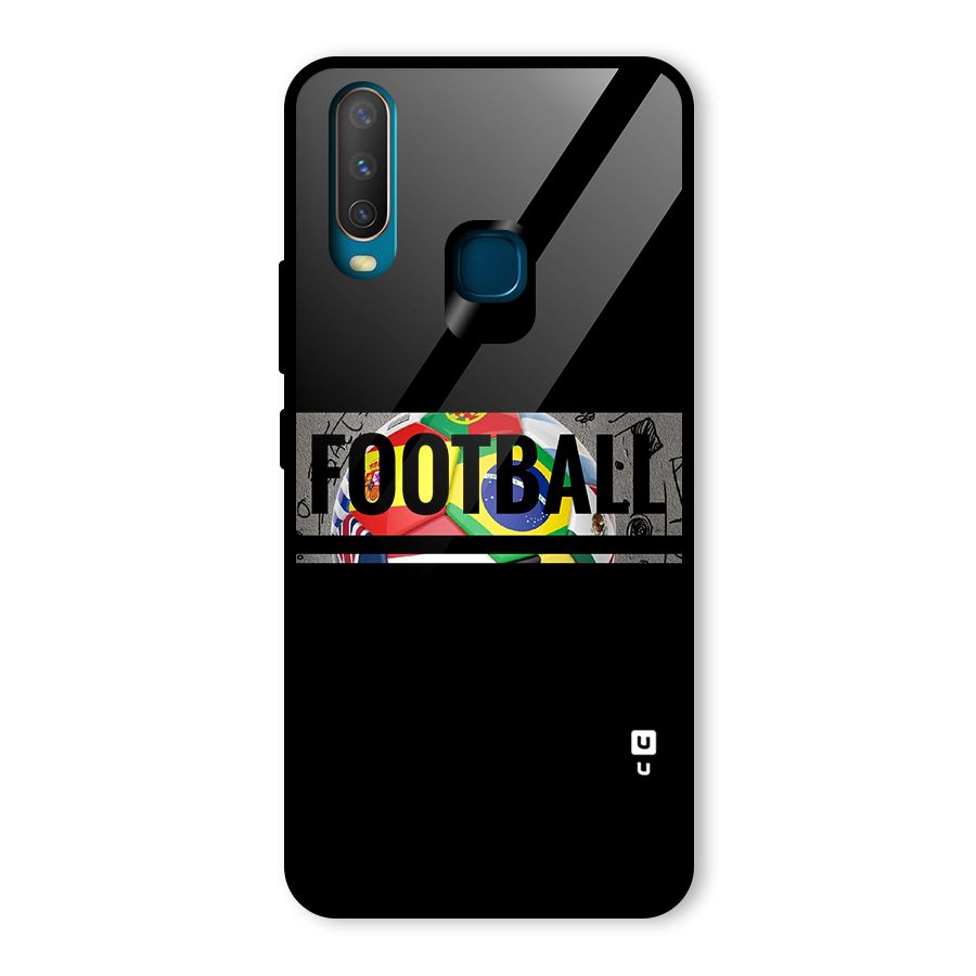 Football Typography Glass Back Case for Vivo Y17