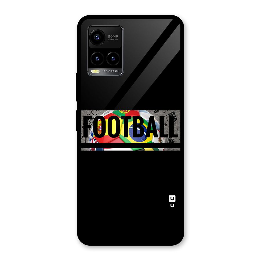 Football Typography Glass Back Case for Vivo Y21T