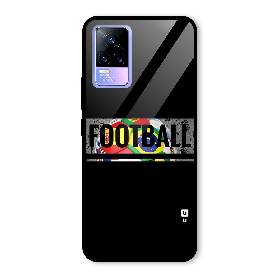Football Typography Glass Back Case for Vivo Y73