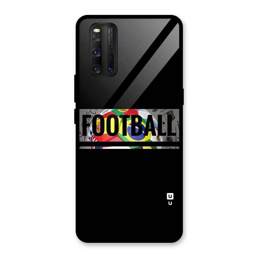 Football Typography Glass Back Case for Vivo iQOO 3
