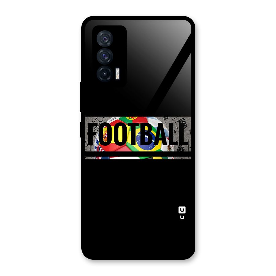 Football Typography Glass Back Case for Vivo iQOO 7 5G
