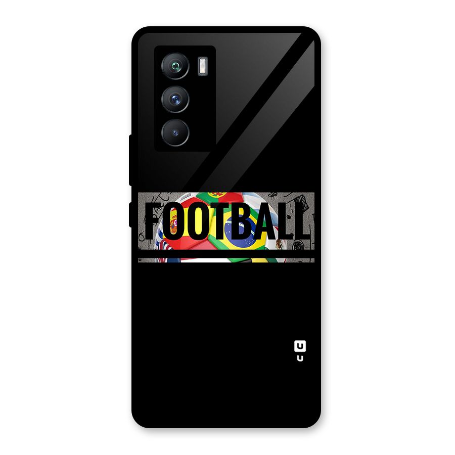 Football Typography Glass Back Case for Vivo iQOO 9 SE