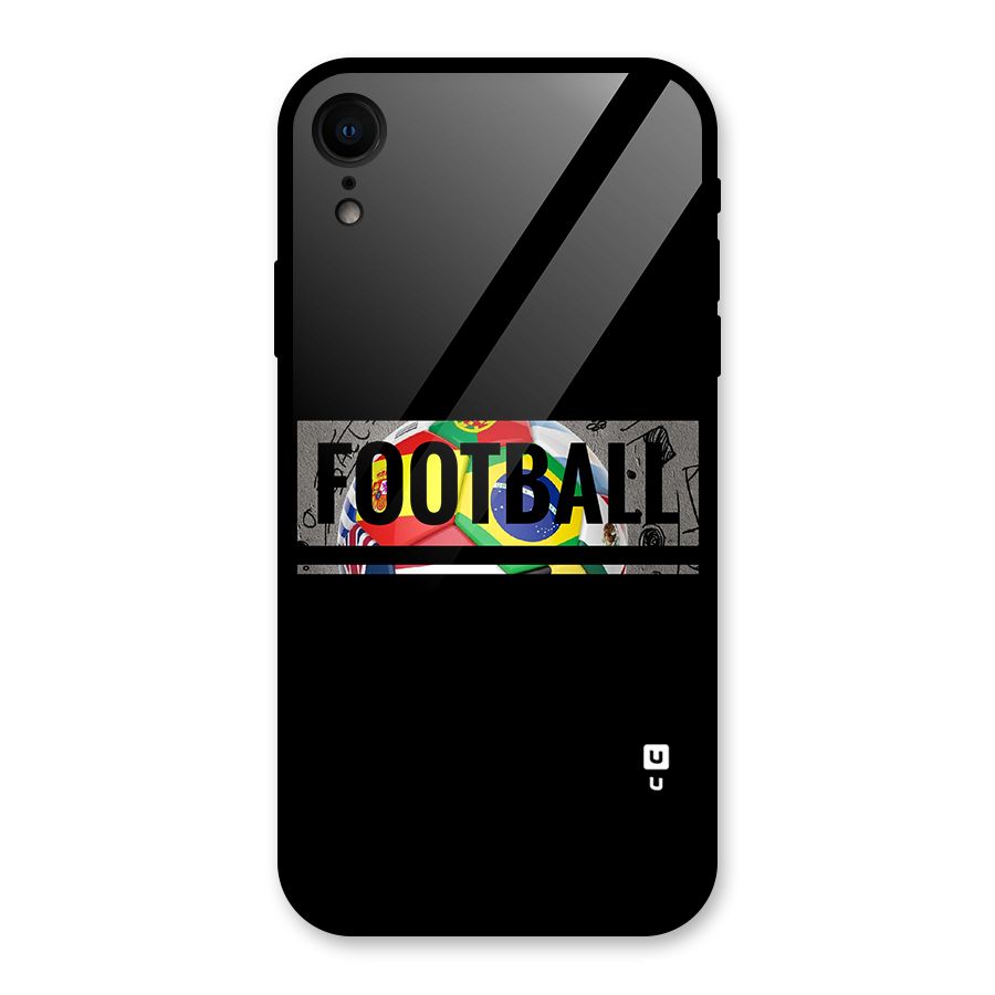 Football Typography Glass Back Case for XR