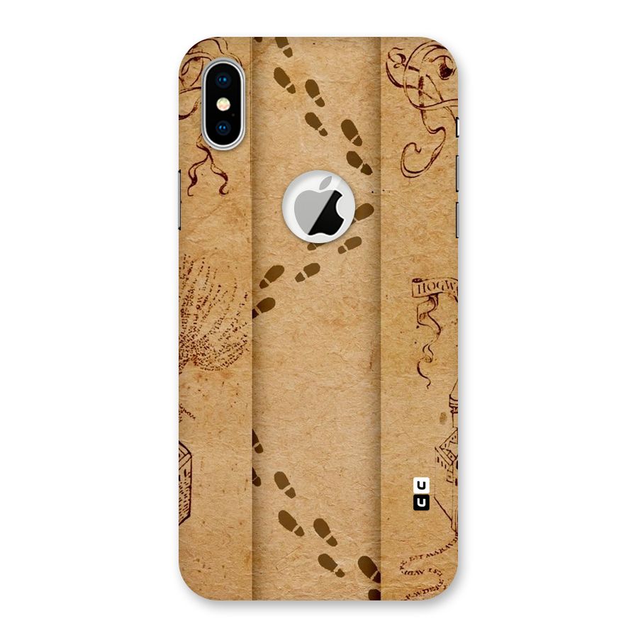 Footsteps Back Case for iPhone X Logo Cut
