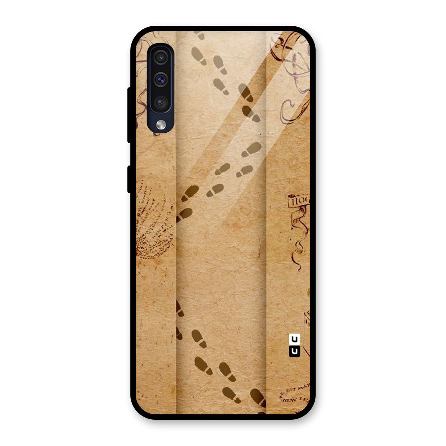 Footsteps Glass Back Case for Galaxy A50