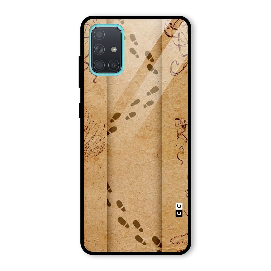 Footsteps Glass Back Case for Galaxy A71