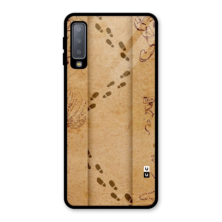 Footsteps Glass Back Case for Galaxy A7 (2018)