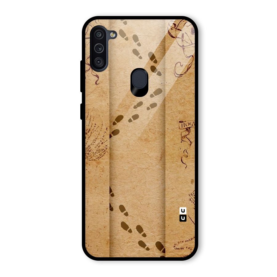 Footsteps Glass Back Case for Galaxy M11