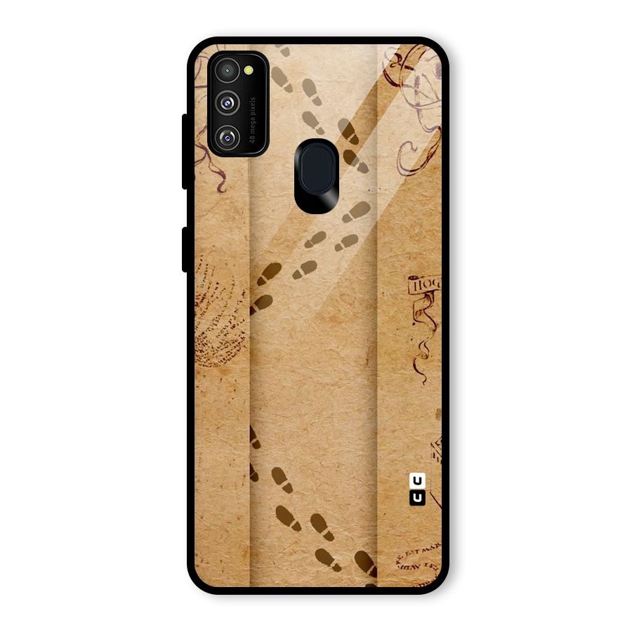 Footsteps Glass Back Case for Galaxy M30s