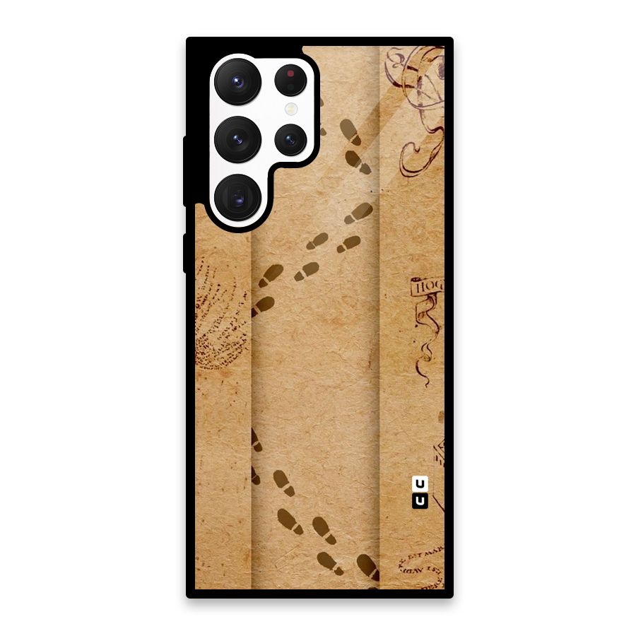 Footsteps Glass Back Case for Galaxy S22 Ultra 5G