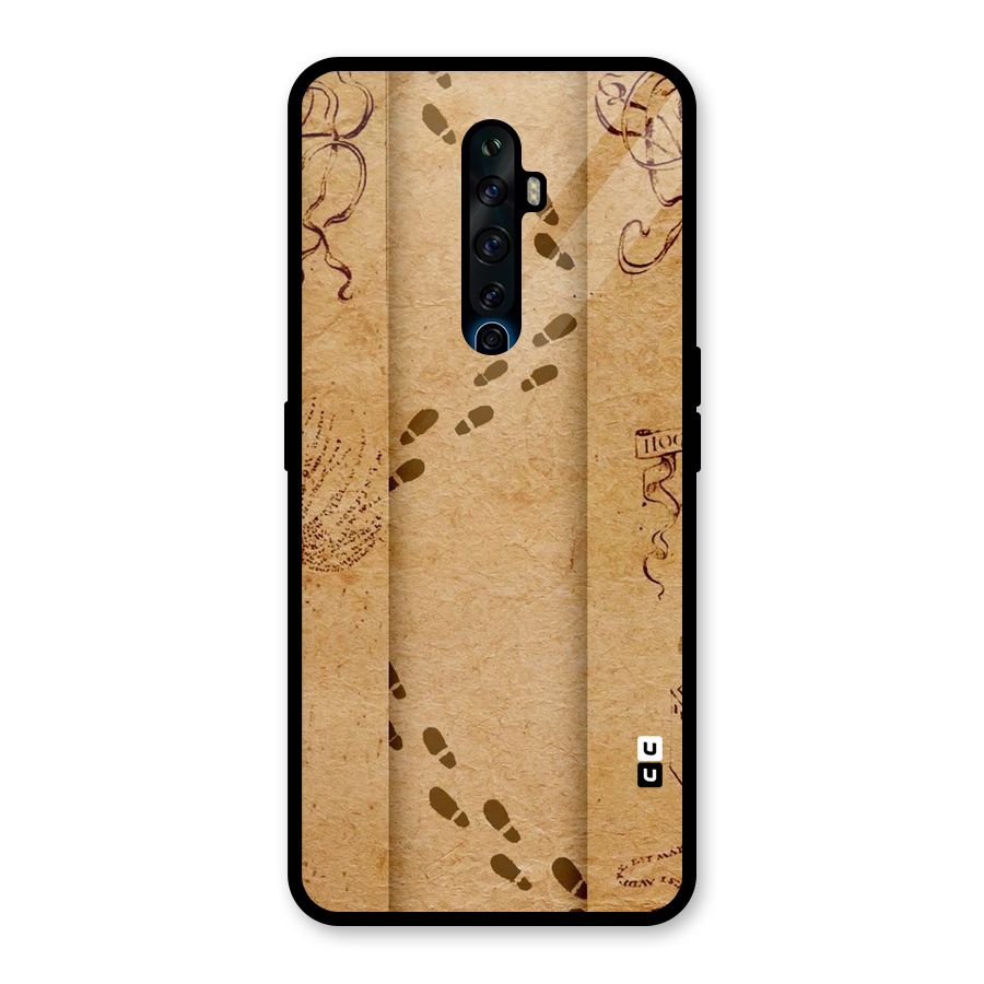Footsteps Glass Back Case for Oppo Reno2 F