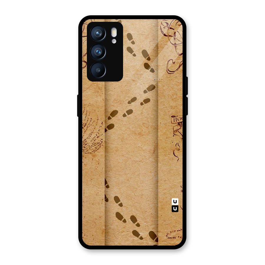 Footsteps Glass Back Case for Oppo Reno6 5G
