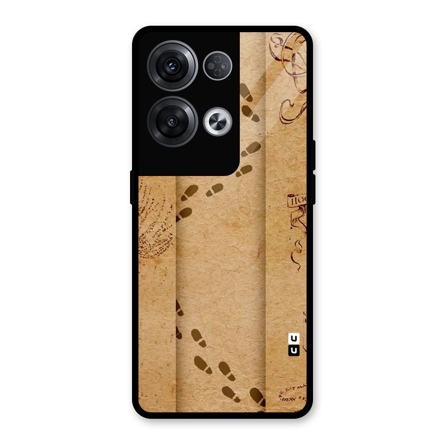 Footsteps Glass Back Case for Oppo Reno8 Pro 5G