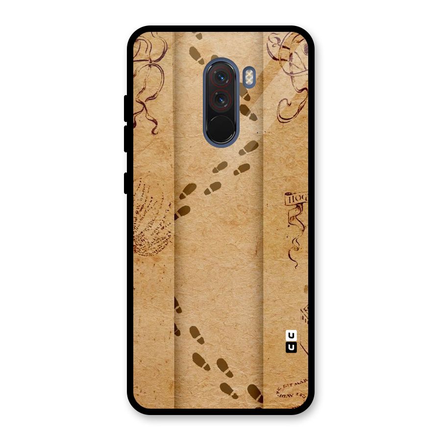 Footsteps Glass Back Case for Poco F1