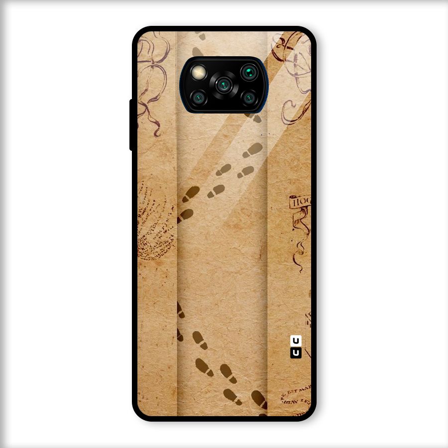 Footsteps Glass Back Case for Poco X3