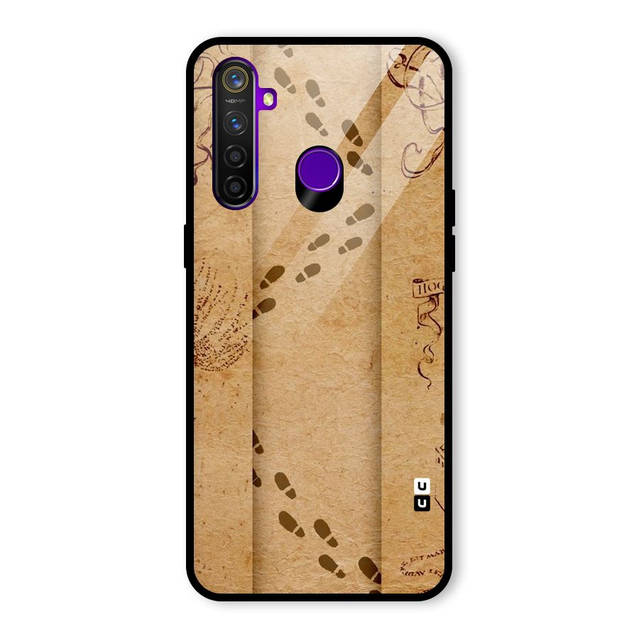 Footsteps Glass Back Case for Realme 5 Pro