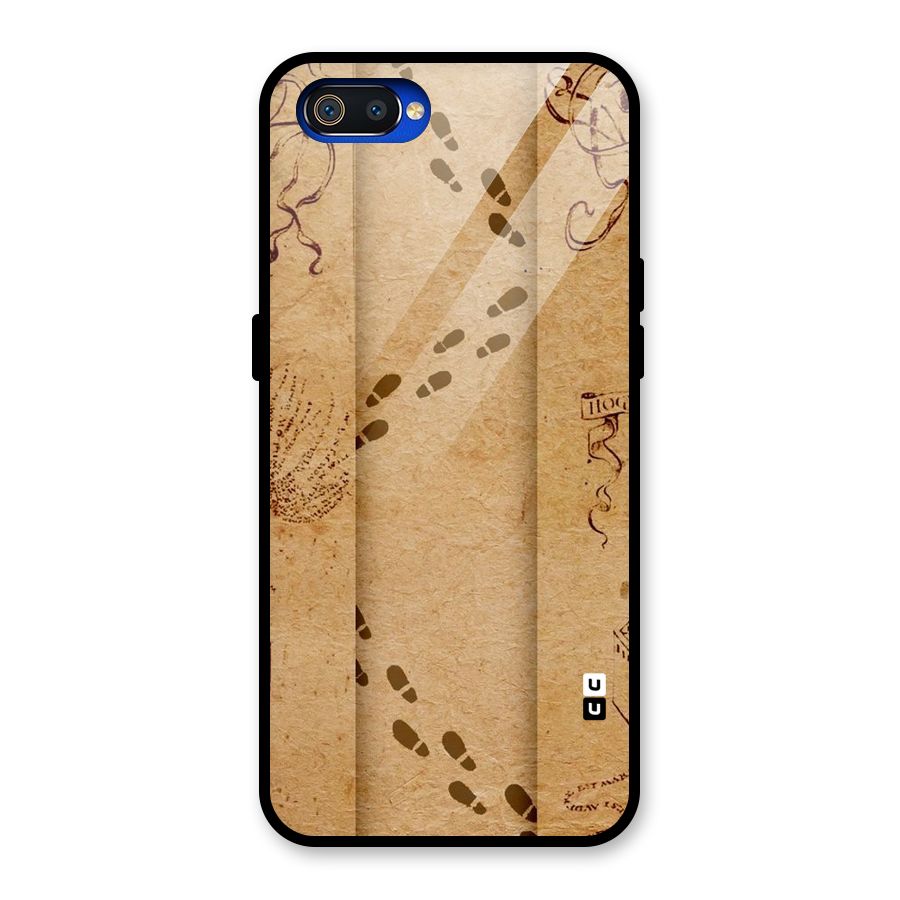 Footsteps Glass Back Case for Realme C2