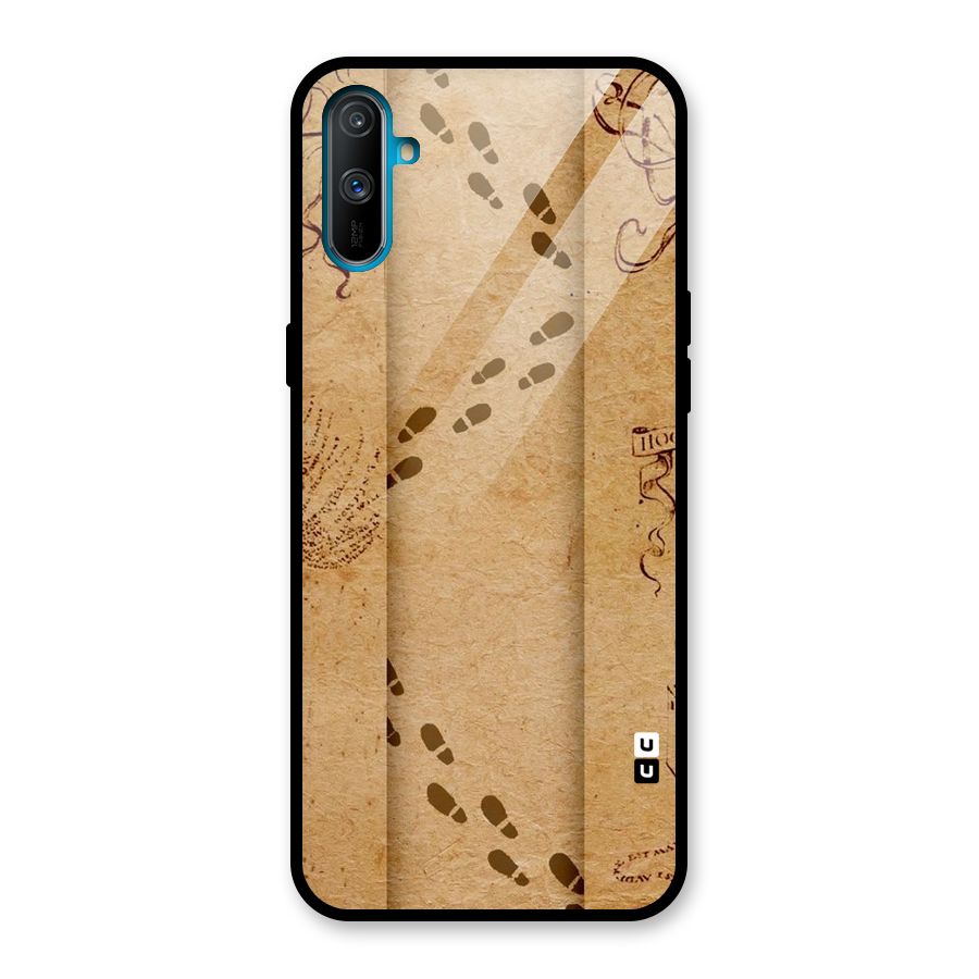 Footsteps Glass Back Case for Realme C3