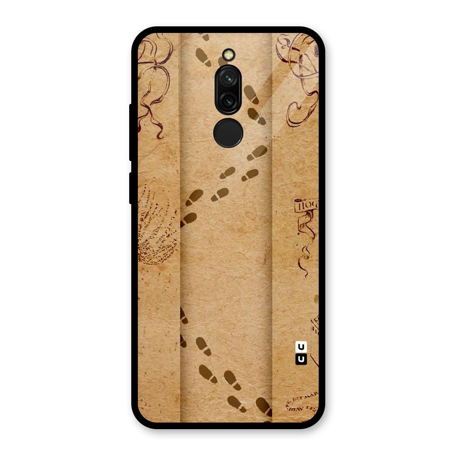 Footsteps Glass Back Case for Redmi 8