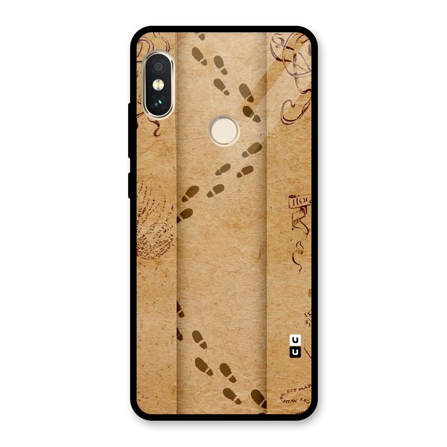 Footsteps Glass Back Case for Redmi Note 5 Pro