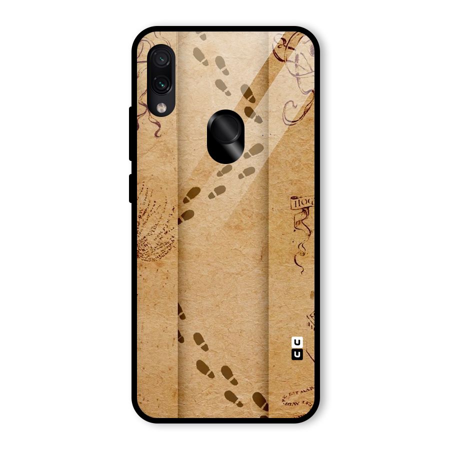 Footsteps Glass Back Case for Redmi Note 7 Pro