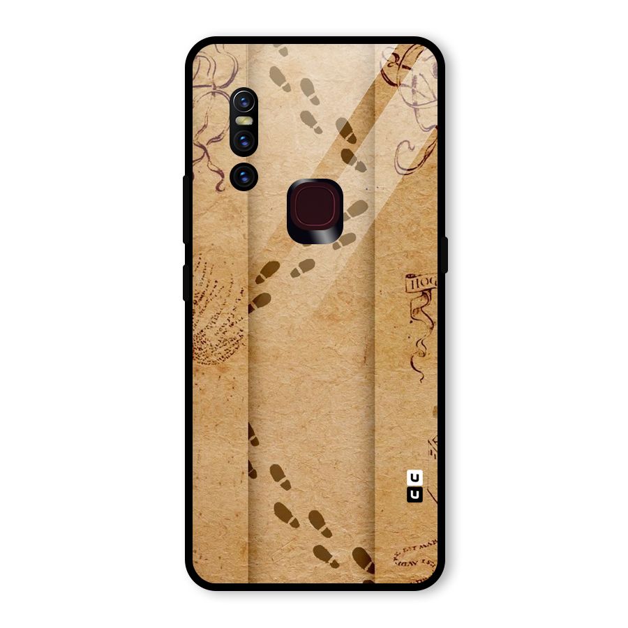 Footsteps Glass Back Case for Vivo V15