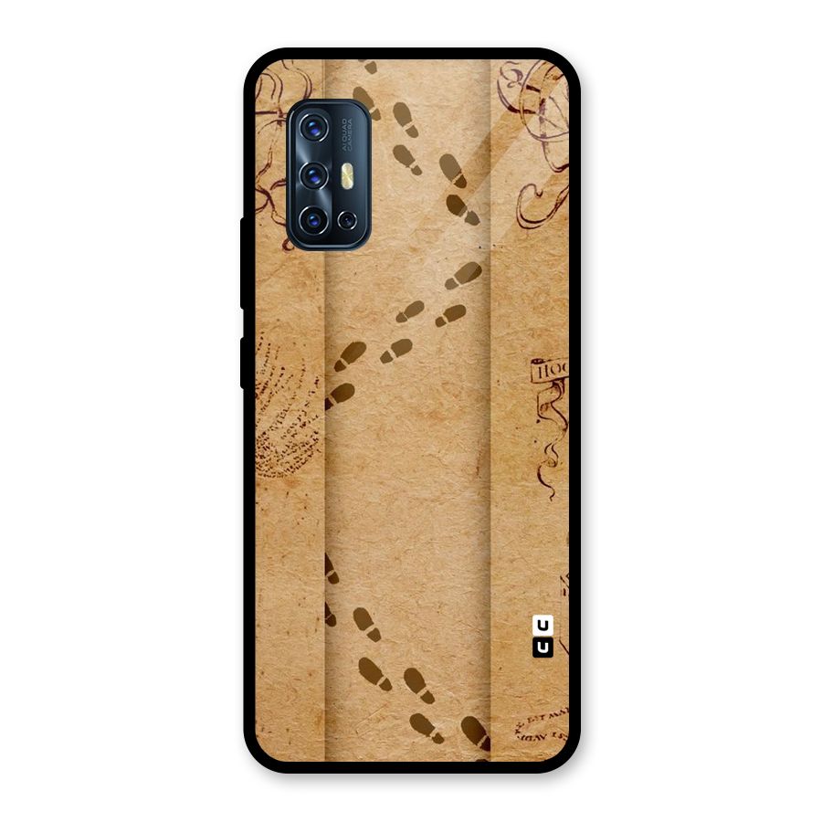 Footsteps Glass Back Case for Vivo V17