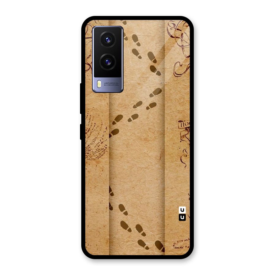 Footsteps Glass Back Case for Vivo V21e 5G