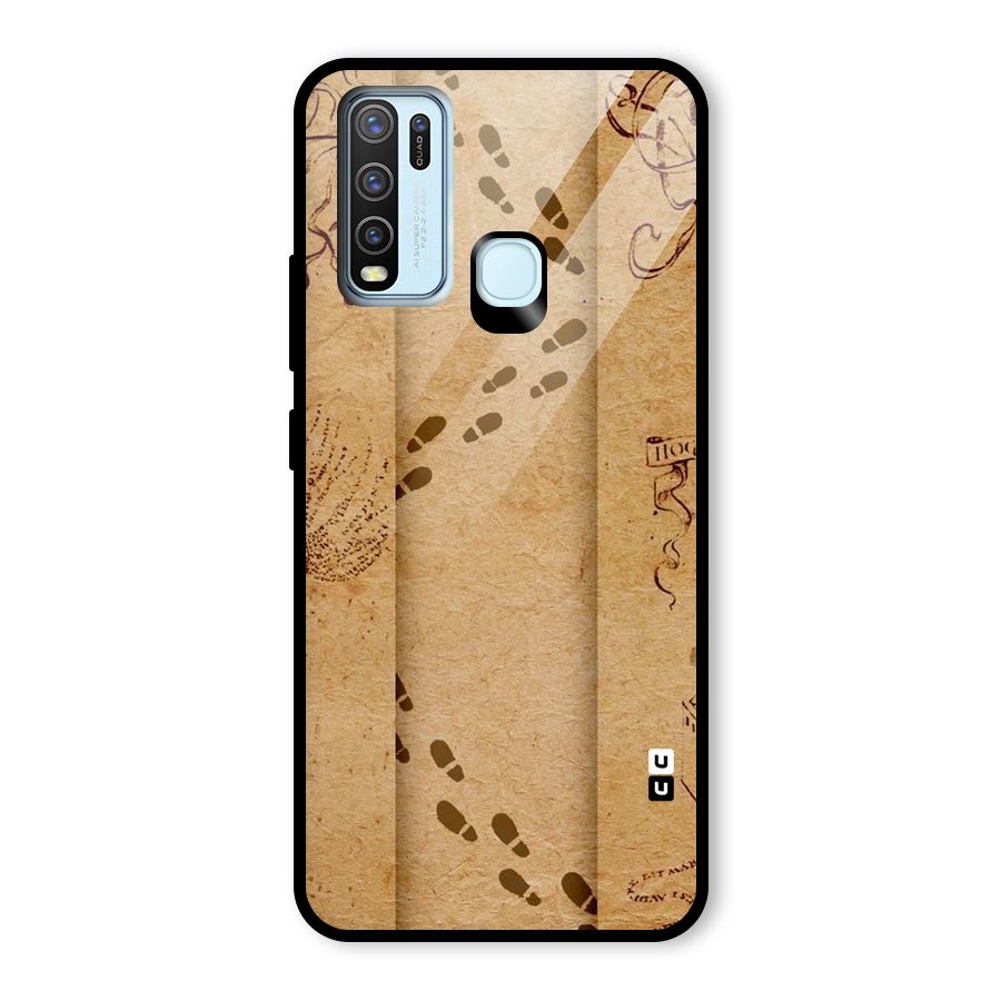 Footsteps Glass Back Case for Vivo Y50
