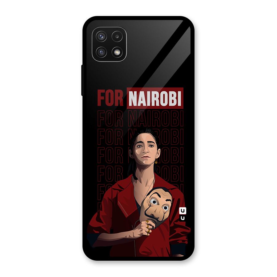 For Nairobi Money Heist Glass Back Case for Galaxy A22 5G