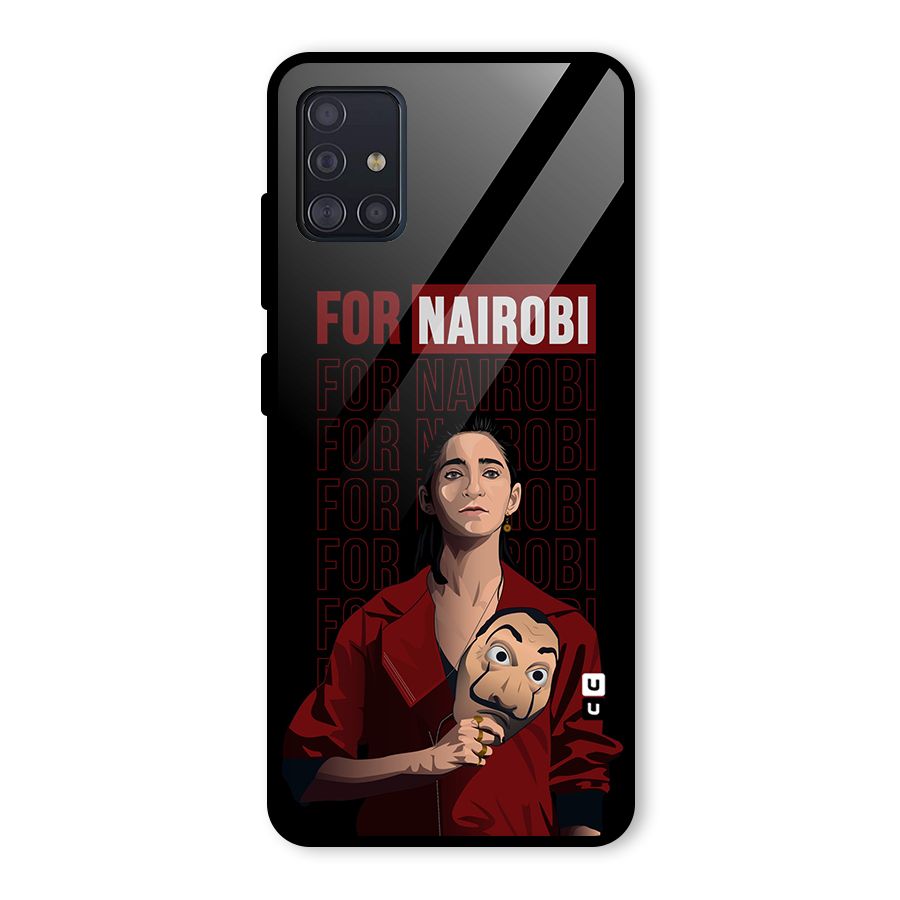 For Nairobi Money Heist Glass Back Case for Galaxy A51