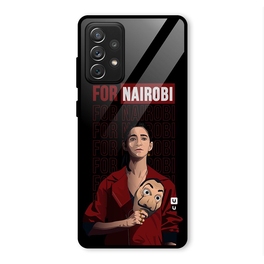 For Nairobi Money Heist Glass Back Case for Galaxy A72