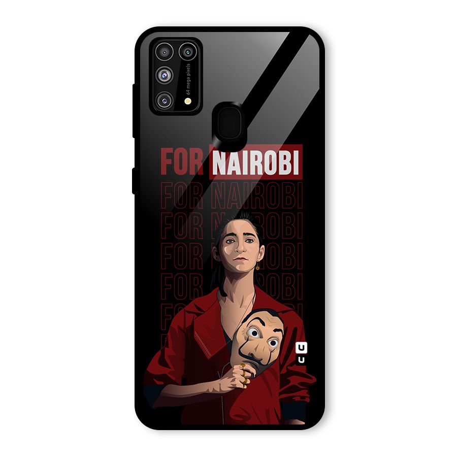 For Nairobi Money Heist Glass Back Case for Galaxy F41