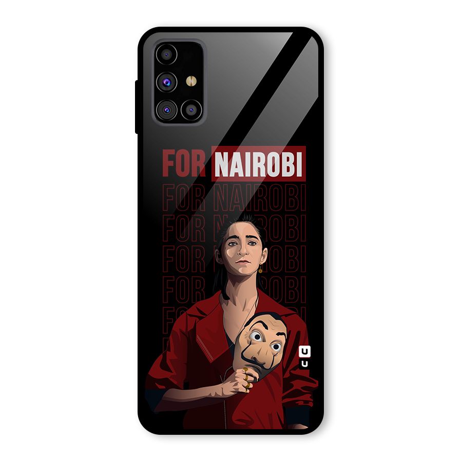 For Nairobi Money Heist Glass Back Case for Galaxy M31s