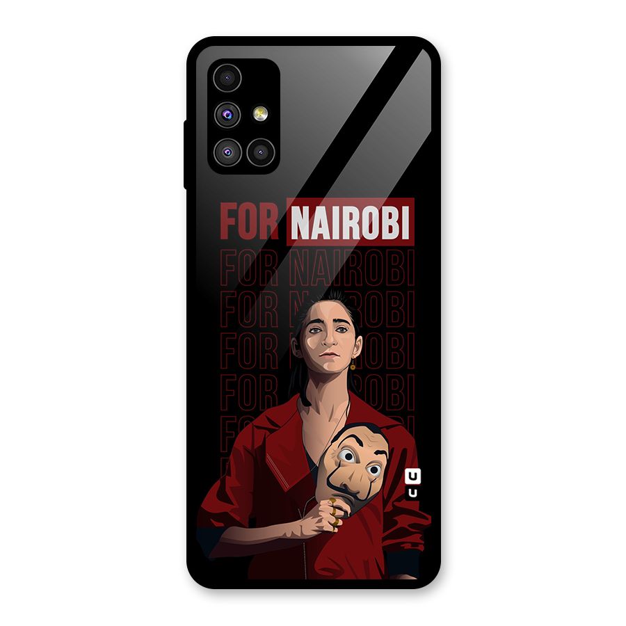 For Nairobi Money Heist Glass Back Case for Galaxy M51