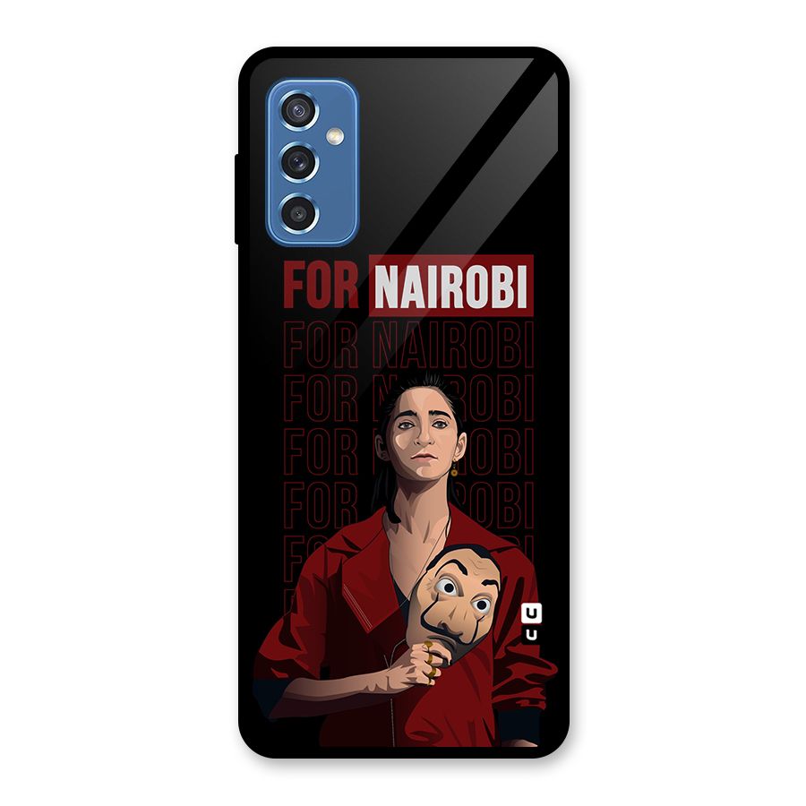 For Nairobi Money Heist Glass Back Case for Galaxy M52 5G